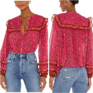 Free People Jenna Printed Blouse